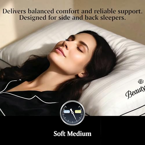 Luxury Queen Pillows Set of 2 - Soft Medium Down Alternative
