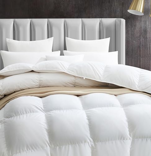 Maple&Stone Queen Feather Down Comforter - All-Season Duvet Insert