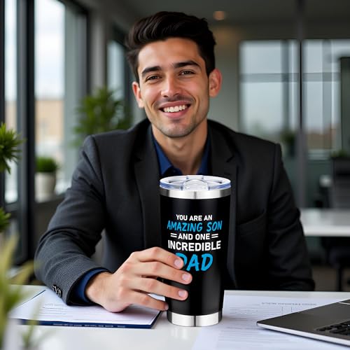 Amazing Son & Incredible Dad Tumbler Cup by Rmeosye (Variation: Amazing Son) – Vacuum-Insulated Stainless Steel