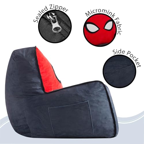 Kids Plush Foam Bean Bag Chair - Character Lounge Seat for Playroom