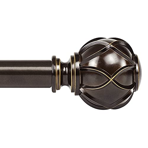 Decorative Netted Texture Curtain Rod Finials for 1 Inch Rods, Set of 2