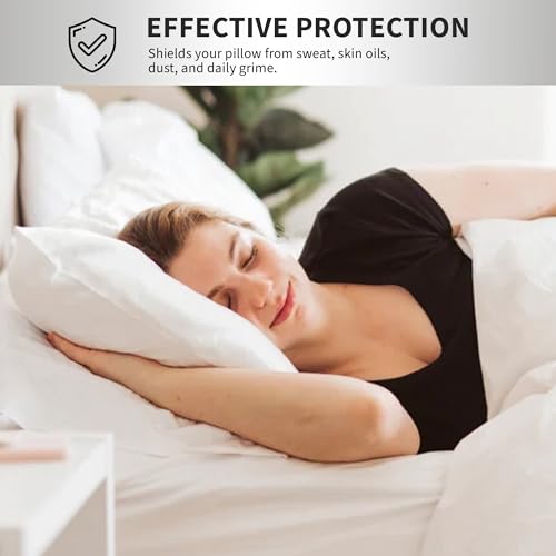 100% Cotton Body Pillow Protector, Zippered Cover 20 x 54 Inches