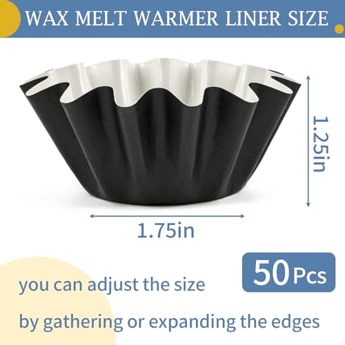 50 Pcs Reusable Wax Melt Liners for Wax Warmers, Leakproof Tray Inserts