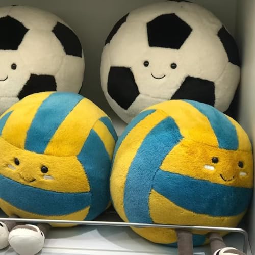 Soft Volleyball Plush Throw Pillow, 8-Inch Stuffed Sports Ball Toy