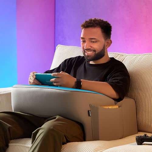Extra Large Memory Foam Reading Pillow with Armrests - Lap Desk for Gaming & Relaxation