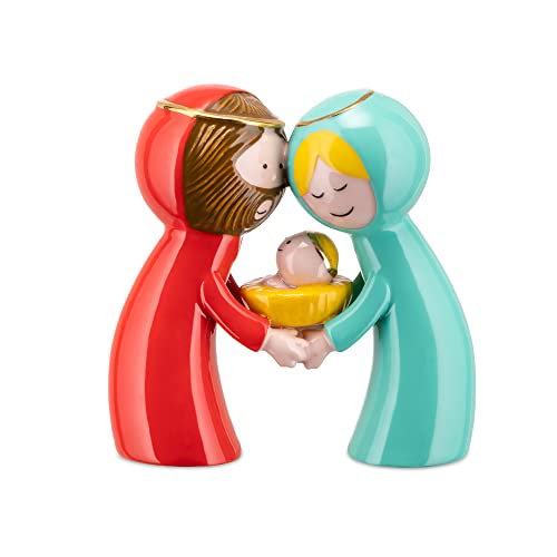 Alessi Happy Eternity Baby Nativity Scene Figurines Set - Hand Decorated Porcelain, One Size