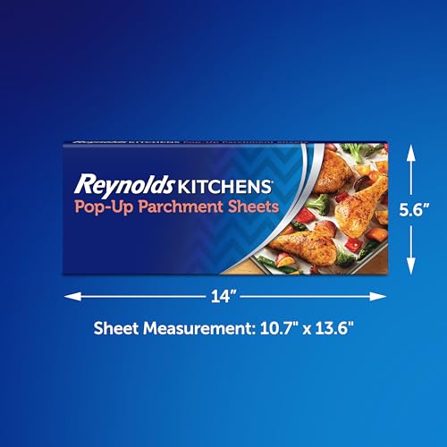 Pre-Cut Nonstick Parchment Paper Sheets, 30 Count - Easy Pop-Up Dispensing