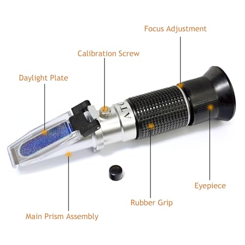 3-in-1 Honey Refractometer with ATC - Brix, Baume, and Moisture Tester