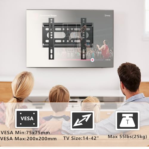 Fixed TV Wall Mount Bracket for 14-42 Inch Flat Screens & Monitors