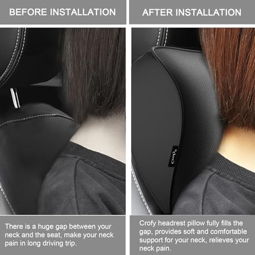 2-Pack Car Neck Pillow Set with Adjustable Straps - Memory Foam
