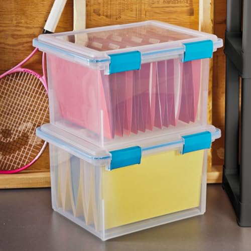 Sterilite 32 Qt Gasket Box Stackable Storage Bin 4-Pack