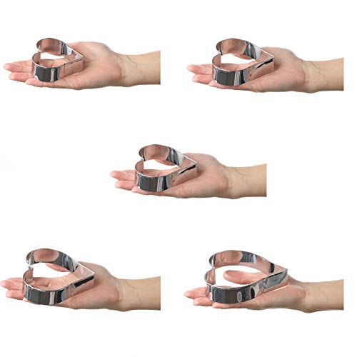 Heart Cookie Cutter Set - 6 Stainless Steel Shapes for Baking & Crafts