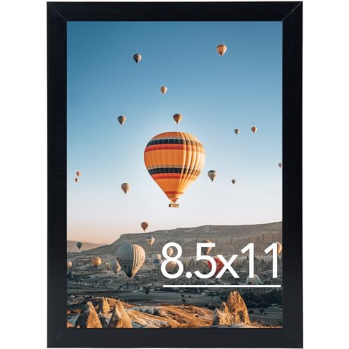 JCJMY 8.5x11 Picture Frame Black for Certificate, Poster and Photo