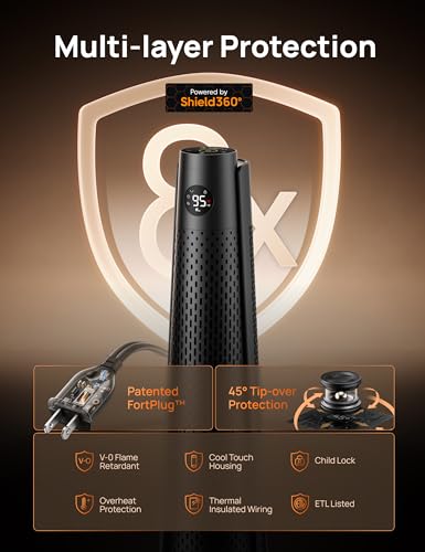 30-Inch Ceramic Space Heater with Remote and 120-Degree Oscillation