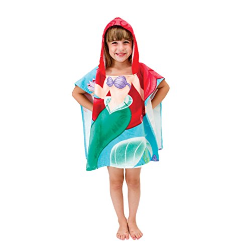 Disney Little Mermaid Ariel Kids 100% Cotton Hooded Bath & Beach Towel
