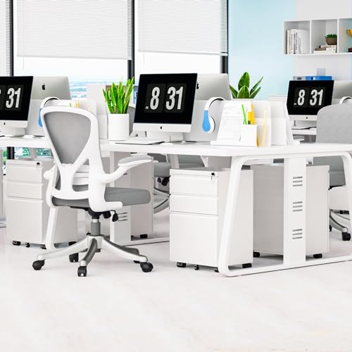 3-Drawer Metal Rolling File Cabinet with Lock, Under Desk Storage for Office