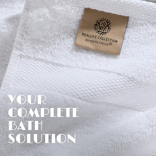 6-Piece 100% Cotton Bath Towel Set - 650GSM Soft & Highly Absorbent