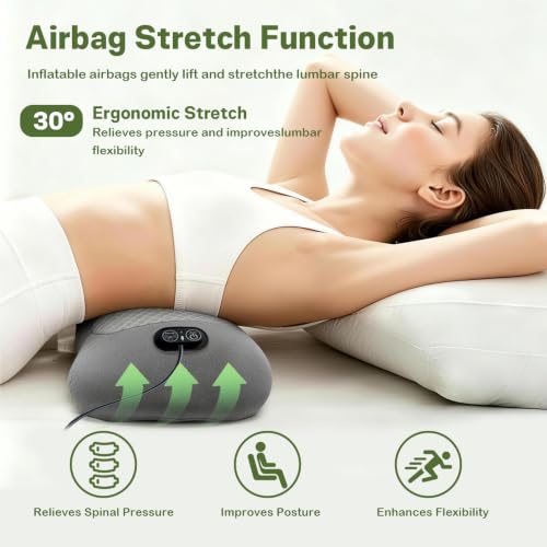 3-in-1 Back Massager with Heat & Airbag Stretching for Spine Relief
