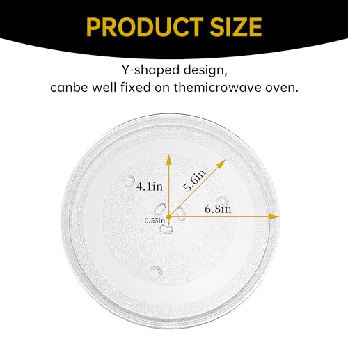 13.5-Inch Microwave Glass Turntable Plate Replacement Tray