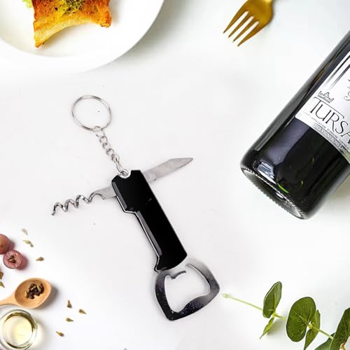 28 Pcs Stainless Steel Wine Bottle Openers with Keychain - Model BUWUSMU