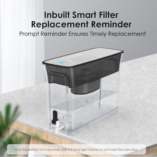 Large 35-Cup Water Filter Dispenser with 200-Gallon Long-Life Filter