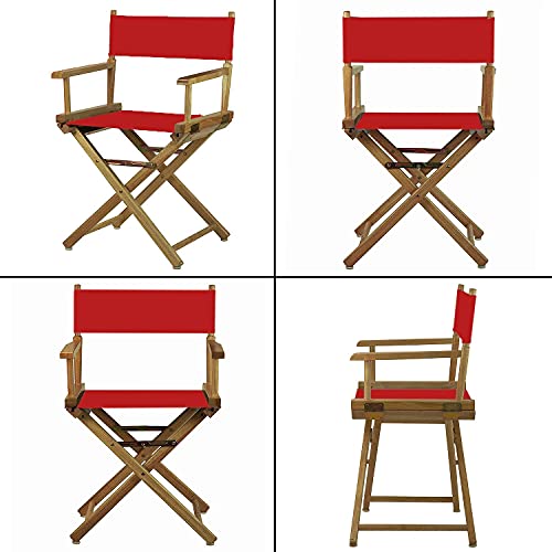 Director Chair Replacement Canvas Set - Red Fabric Seat and Back Covers