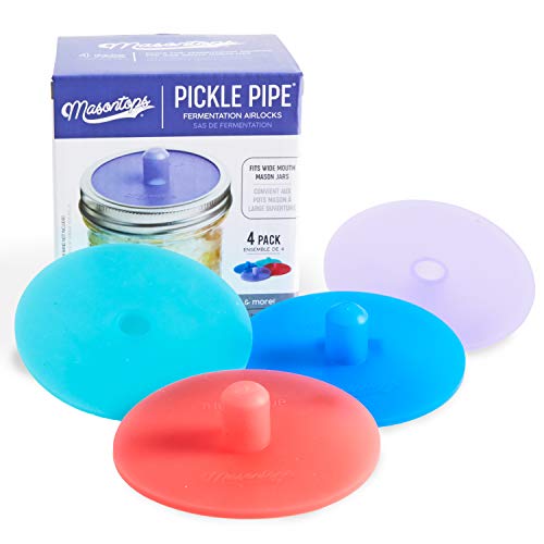 Silicone Fermentation Lids for Wide Mouth Mason Jars AirLock Caps