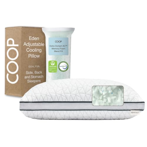 Coop Home Goods Eden Queen Adjustable Cooling Gel Memory Foam Pillow