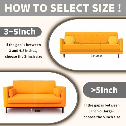 Under Couch Blocker for Pets & Toys - Adjustable Elastic Gap Guard (3" x 132")