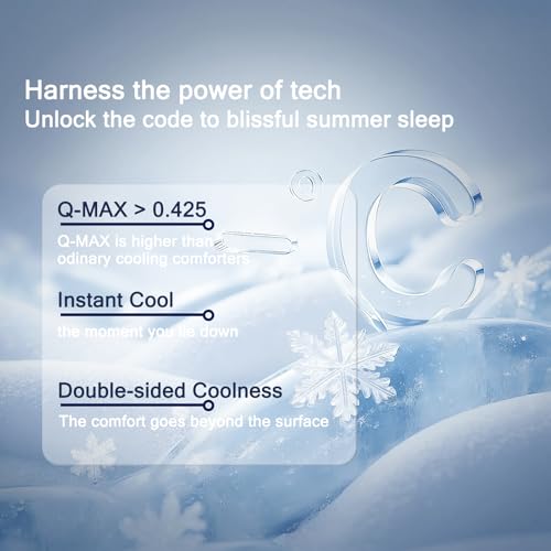 Cooling Comforter Queen Size - Lightweight Soft Blanket for Hot Sleepers