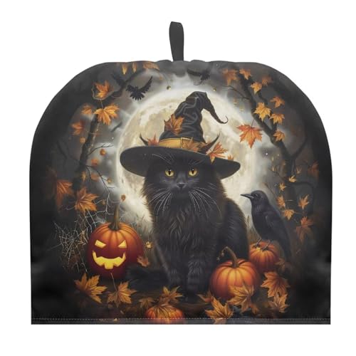 Black Cat Full Moon Insulated Teapot Cozy - Decorative Tea Pot Warmer