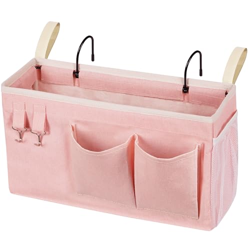 Bedside Caddy Hanging Storage Organizer Pocket for Bunk Bed Rails & Dorms