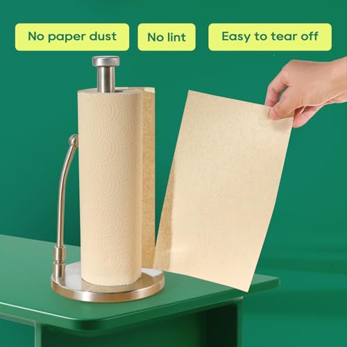 Bamboo Kitchen Paper Towels - 2-Ply Absorbent Tree-Free Towels (8 Rolls)