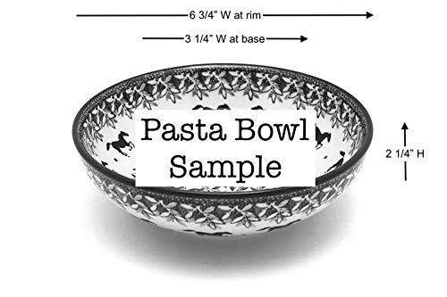 Polish Pottery Bowl - Contemporary Salad - Christmas Trees