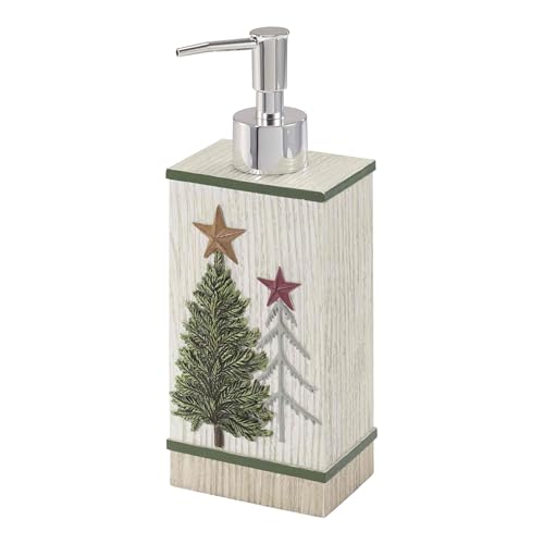 Avanti Trees Christmas Lotion Pump Dispenser Refillable Hand Soap Decor