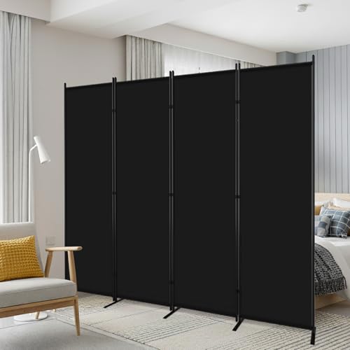 4-Panel Folding Room Divider, 88-Inch Portable Privacy Screen for Home