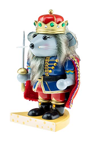 Clever Creations 7 Inch Mouse King Wooden Nutcracker - Festive Christmas Decor