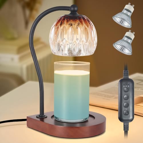 Electric Candle Warmer Lamp with Timer & Dimmable Brightness