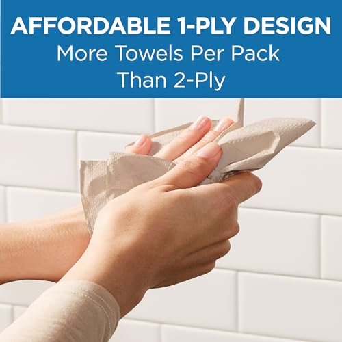 Recycled Multifold 1-Ply Paper Towels, Brown, 4000 Count (16 Packs)