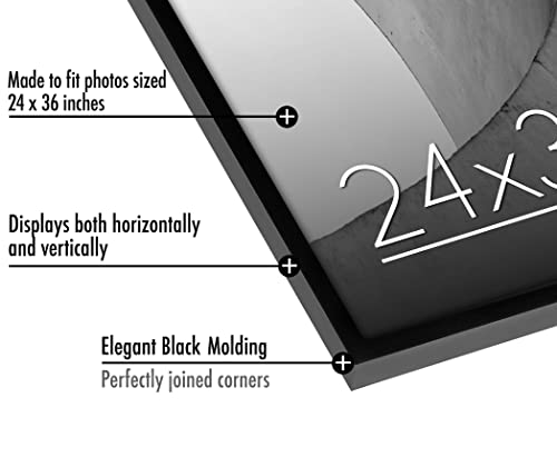Americanflat 24x36 Black Poster Frame with Polished Plexiglass