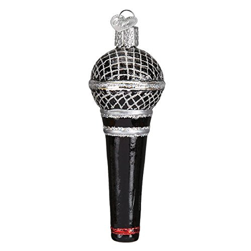 Handcrafted Glass Microphone Christmas Tree Ornament