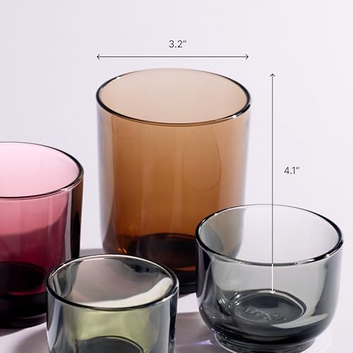 Fellow Pirch Amber Weighted Latte Glasses 11 oz Set of 2 - Espresso Cups