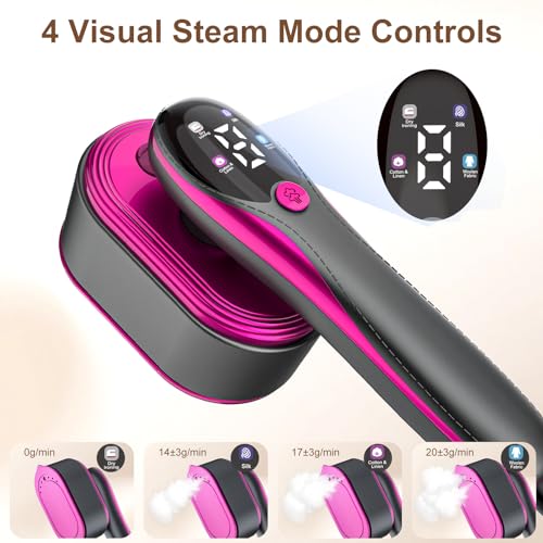 Portable 2-in-1 Travel Garment Steamer and Iron, 1200W Handheld Fabric Steamer