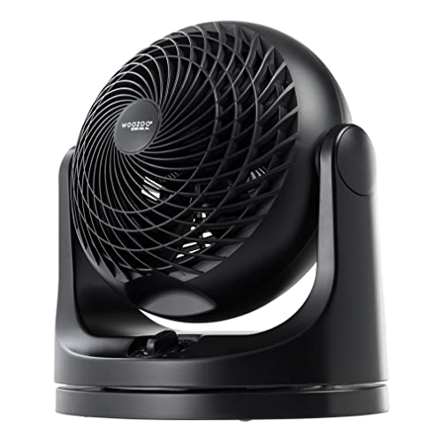 Oscillating Desk Fan with 3 Speeds and Adjustable Tilt, Black