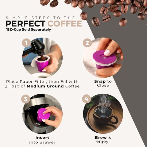 Biodegradable Paper Coffee Filters with Lids for Reusable Pods - 200 Ct