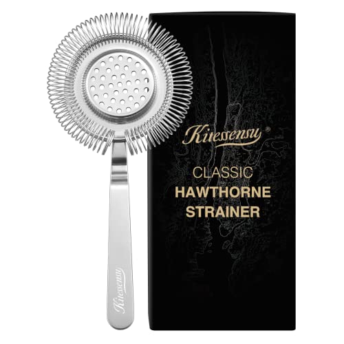 KITESSENSU Long Handle Hawthorne Strainer - 18/8 Stainless Steel Cocktail Filter