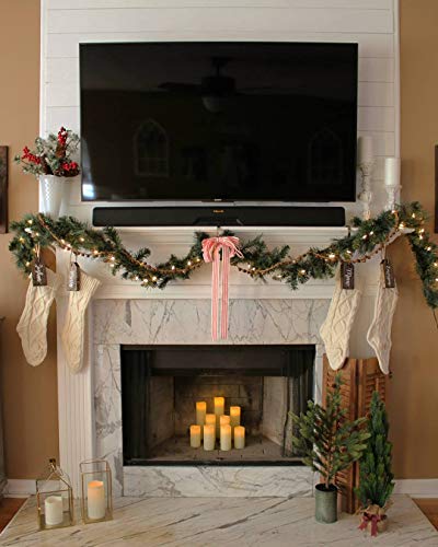 Cable Knit Christmas Stockings 4-Pack - 18 Inch Large Ivory White Decor