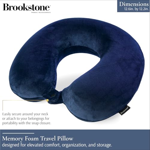Lightweight U-Shaped Memory Foam Travel Neck Pillow - Blue