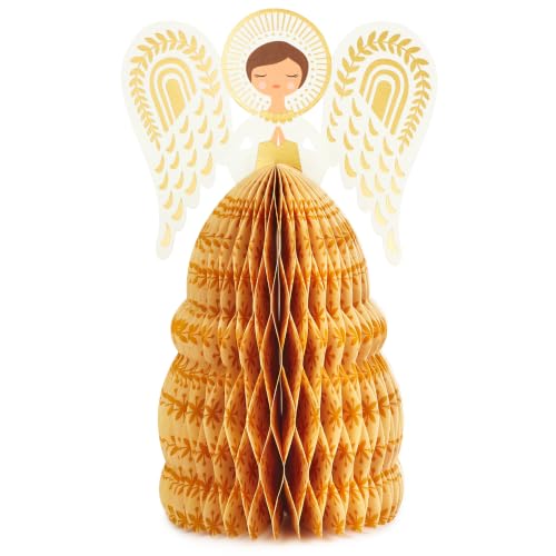Hallmark Paper Wonder Christmas Pop Up Card with Envelope Honeycomb Angel - Holiday Greeting Card