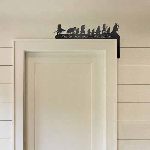 Fantasy Metal Door Corner Wall Decor - Right Side Black Pediment